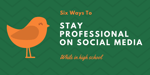 stay professional on social media